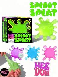 New NeeDoh Schylling Squishy Toys 1pc Cute Mini Squeeze Toy 3D Virus Bacteria Stress Relief Toy, Soft Stretchable Maltose Transparent Jelly Texture, Super Durable Squeeze Toy, Non-Sticky And Slow Rebound, Suitable For Home, Office, Travel, Teens, Classroom Rewards, Party Gifts And More, Desktop Decoration, Perfect For Teens, Adults And Squeeze Toy Collectors, (Random External Paper Box Packaging Pattern) Needoh