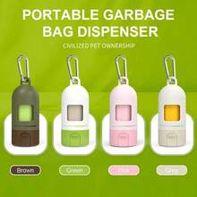 PP Capsule Dispenser/1 Box + 120 Trash Bags/1 Box/120 Trash Bags. This Portable Stroller Trash Bag Dispenser Storage Box Uses Thickened, Scented Printed Plastic Bags, Suitable For Outdoor Travel, Strollers, Cars And Home Use. Also Suitable For Pets. - Multicolor - View 5