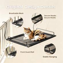 No-Drill Cat Window Perch, Glass Window Viewing Cat Hammock Bed - one-size - View 7