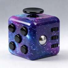 1 Set 6-Sided Starry Sky Multicolor Stress Relief Anti-Anxiety Handheld Fidget Toy, Suitable For ADHD Autism Sensory Training, Birthday Party Gift - A - View 1