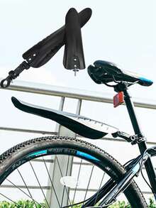 1 Set Bicycle Fender Set Portable And Adjustable Road Mountain Bike Riding Tires Front And Rear Fender High Quality Convenient Mudguards Are Suitable For Mountain Bikes And Road Bikes - Black - View 2