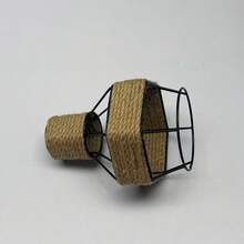 1pc Iron Frame Hemp Rope Woven Lampshade Industrial Bohemian Vintage Pendant Light/Table Lamp/Floor Lamp/Bedroom Lamp Replacement Shell Restaurant B&B Lighting Accessories Halloween/Christmas Home Decor - Semicircle - View 5