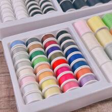 64 Colors Sewing Thread Spool Set, Polyester Pre-Wound Bobbin Thread, Suitable For Handmade And Machine Sewing DIY Craft Embroidery Supplies - 64 Polyester Bobbin Thread - View 6