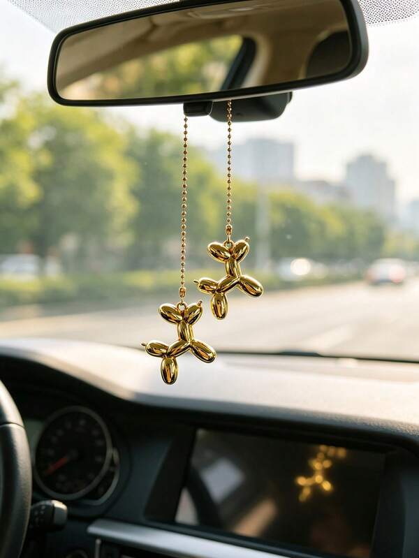 1 buc. decorațiune agățată pentru oglinda retrovizoare în formă de câine balon, accesoriu decorativ pentru interiorul mașinii