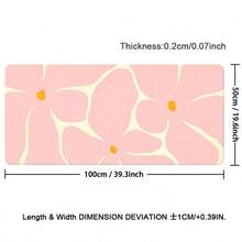 Pink Floral Leather Desk Mat, Beautiful Artistic Large Mouse Pad, Desk Accessory, Non-Slip Keyboard Pad, Leather Material, Suitable For Office, Home Computer Desk Protective Pad, Can Be Given As A Gift To Men, Women, Gaming Mouse Pad, Desk Accessory - View 15