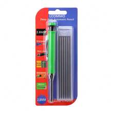 2pcs Automatic Carpenter Pencils With Sharpener - 2.8mm Lead, Metal Body, Includes Extra Black Replacement Leads, Suitable For Design And Crafting - Sets - View 6