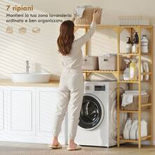 Set portaoggetti per il bagno - Color Legno - Visualizzare 4