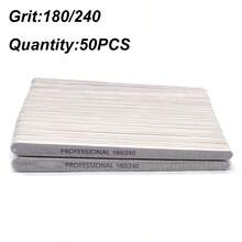 5/10/25/50/100Pcs Professional Nail File 100/180/240 Sanding Buffer Block UV Gel Nail Polish Pro Nail Files Artificial Nail Tips Manicure Pedicure DIY Tools Accessories - White - View 13