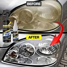 100ml +20ML Headlight Cleaning Kit Professional Car Headlight Repair Agent - Removes Yellowing, Oxidation And Fogging - Lens Polishing And Grinding Material - Effectively Enhances Headlight Brightness, Grinding And Polishing - Liquid - View 8