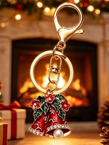 2026 New Christmas Bell Keychain, Christmas Gifts, Bag Charms, Car, Keyring, Purse Charms, Keychains For Backpack, Key Holder - Multicolor - View 7