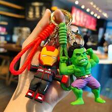 Disney Superhero 3D Silicone Keychain, Car Key Ring Holder, Fashionable Bag Charm Pendant, Spider-Man Thor Backpack Handbag Decoration, Suitable For Adult Daily Use And Holiday Gifts - Multicolor - View 11