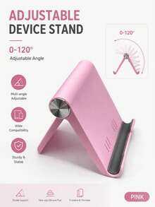 Dudukan Meja Lipat untuk Ponsel, Dudukan Tablet & Ponsel Portabel & Dapat Diatur dengan Alas Stabil, Hitam/Putih, Desain Minimalis, Dudukan Tablet Tahan Lama - View 12