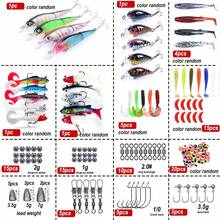 Freshwater Fishing Lure Set, Bass Trout Salmon Fishing Accessories, Includes Spoon Lures And Soft Plastic Worm Lures In Tackle Box, Fishing Gift - Set - View 3