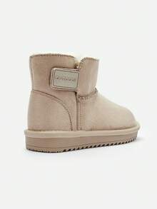 Balabala Unisex Kids Snow Boots Fleece‑Lined Thickened Non‑Slip Short Winter Boots For Boys & Girls - Camel - View 5