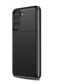 For Galaxy Case, Anti-Drop Two-In-One PC Card Case For Mobile Phone, Suitable Compatible With Apple 17 Promax 17 Pro 17e 16E 15 14 13 12 11 18 Models. 2-In-1 Shock-Proof Mobile Phone Protection Case, With Card Slot And Wallet-Style Design. - Black - View 73