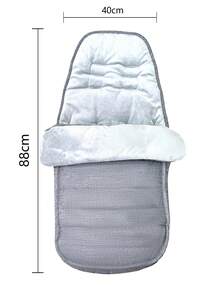 1pc Universal Thickened Windproof Winter Warm Footmuff, Anti-Kick Foot Cover Compatible With Multiple Baby Strollers - Multicolor - View 8