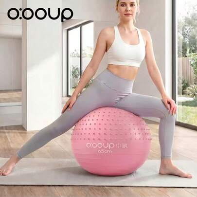 Yoga Ball 8-Figure Resistance Band Set, Suitable For Pilates, Fitness, Adult PVC Balance Training Ball, Can Be Used For Indoor Exercise, Balance Training And Stretching, Fitness Yoga Ball