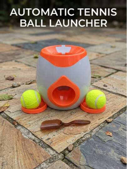 Dog Interactive Training Toy Smart Automatic Feeder Pet Treat Dispenser Tennis Ball Feeder