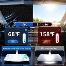 Car Windshield Sun Shade, Summer Heat Insulating Sunshade, Foldable Front Window Sunshade, UV Protection, Interior Cooling, Suitable For Most Vehicles - A - View 2