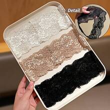 3pcs Women's Lace Wide Headbands, Elastic Hair Accessories, Black, White, Coffee Colors, Elegant And Versatile, Suitable For Sports And Yoga - Multicolor - View 4