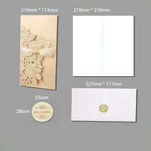 1set Laser Cut Wedding Invitations Card Heart Customize Greeting Cards With Ribbon Bridal Shower Wedding Party Supplies - View 4