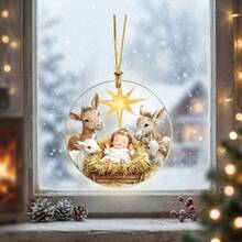 1pc Acrylic Christmas Decoration - Star And Animal Design, No Power Required, Multi-Functional Holiday Hanging Decor, Suitable For Christmas, Halloween, Easter, Thanksgiving, New Year, Home Christmas Decoration - Camel - View 8