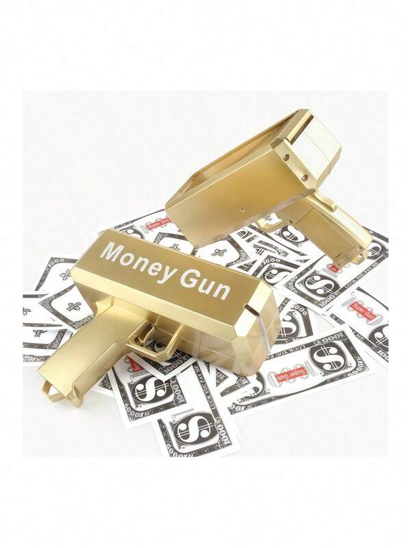 "Money Rain Gun" With 100pcs Toy Banknotes, A Fun Party Game Suitable For Outdoor Use. It Can Be Used As A Prank Gift, Holiday Present, To Create A Festive Atmosphere Or Decoration, And Also As A Thoughtful Gift For Friends And Family.
