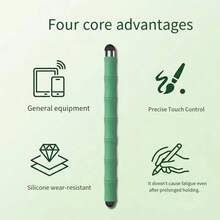 Creative Bamboo Capacitive Pen For Mobile Phones, Tablets, And General Drawing And Handwriting Use. Touch Pen For General Writing. - Green - View 10