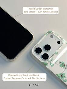 GIIPPA 1件小花圖案設計手機殼，適用於Phone 17 Pro Max，相容Phone 16 Pro Max、15 Pro Max、14 Pro Max，韓系高端時尚趣味手機殼，相容11/12/13/14/15/16 Pro Max Plus，優雅設計男女皆宜，送給女友的完美禮物，適合聖誕節、情人節、復活節、婚禮季與生日 - 綠色 - 查看 7