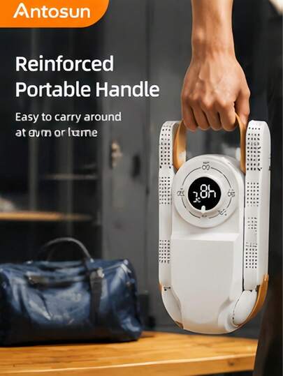 Antosun Sèche-chaussures intelligent à température constante, pliable, à circulation d'air chaud à 360°, avec affichage numérique LED et minuterie pour baskets, bottes et chaussettes. Convient pour la maison, les dortoirs, les jours de pluie et d'hiver.