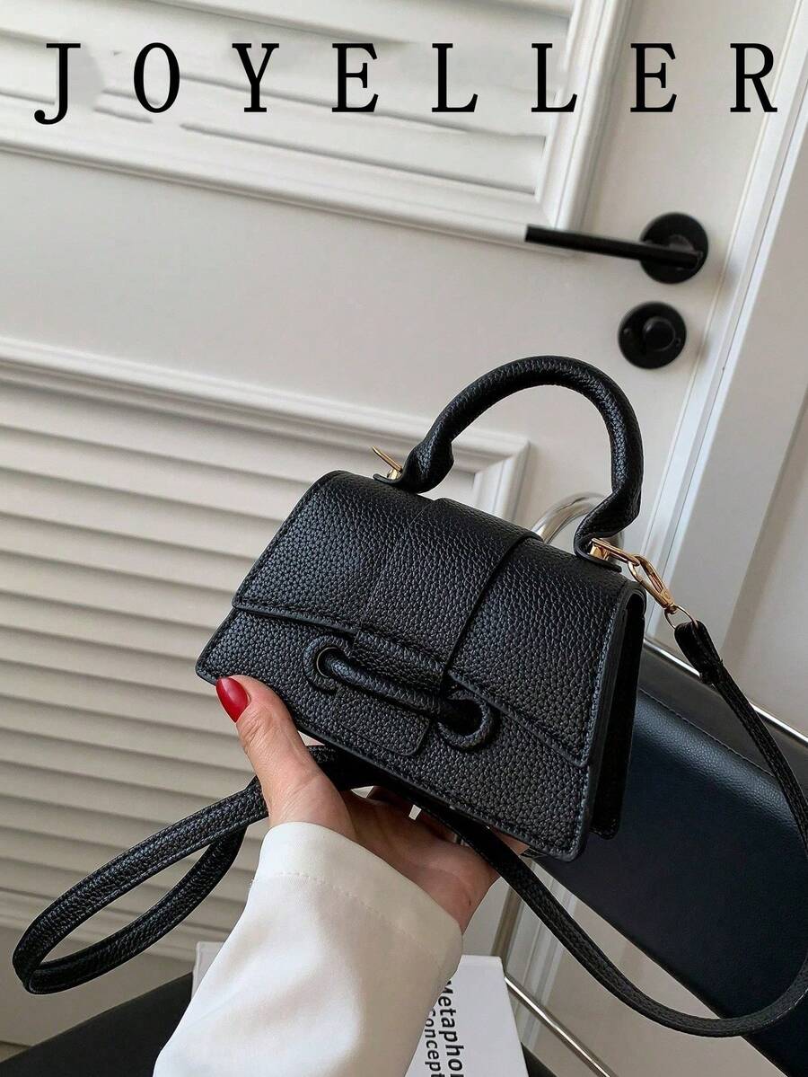 2026 Textured Lipstick Case Mini Square Bag, New Solid Color Versatile Handbag, Women Bag