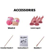 22 Needles Circular Knitting Machine Double Rotating Knitting Set DIY Scarf Hat Sweater Maker Parent-Child Handcraft Tool For Kids & Adults - Multicolor - View 7