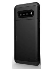 For Galaxy Case, Anti-Drop Two-In-One PC Card Case For Mobile Phone, Suitable Compatible With Apple 17 Promax 17 Pro 17e 16E 15 14 13 12 11 18 Models. 2-In-1 Shock-Proof Mobile Phone Protection Case, With Card Slot And Wallet-Style Design. - Black - View 80