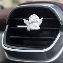 1pc Cute White Angel Car Air Vent Clip, Cute Angel Wings Car Interior Accessory, Exquisite Car Decoration Gift, Perfect For Women And Girls - A - View 6
