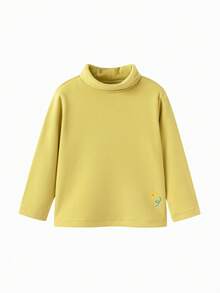 Balabala Baby Long‑Sleeve T‑Shirt Soft‑Snug New Winter Base Layer Versatile Inner Top For Boys & Girls Daily Wear - Deep Khaki - View 4