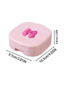 Bow Makeup Mirror Jewelry Storage Box, Plastic Drawer-Style Multi-Layer Cosmetic Mirror, Foldable Convenient Small Mirror Box, Foldable Covered Storage Box, Lightweight Dustproof, High Definition Mirror Surface, Smooth Sliding Drawers, Dressing Table Layered Compartments For Necklaces Rings Hair Clips, Fits Flat Inside Travel Suitcase With Lid Closed, Suitable For Women, College Students, Office Workers, Perfect Gift Between Friends, Protective Souvenir, Birthday Gift - Multicolor - View 11