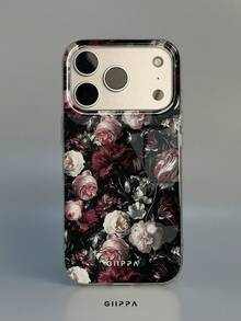 GIIPPA 1件裝玫瑰圖案設計手機殼，適用於Phone 17 Pro Max，相容Phone 16 Pro Max、15 Pro Max、14 Pro Max，韓系高端時尚趣味手機殼，相容11/12/13/14/15/16 Pro Max Plus，優雅設計男女皆宜，送給女友的聖誕節、情人節、復活節、婚禮季與生日完美禮物 - 紅色 - 查看 2