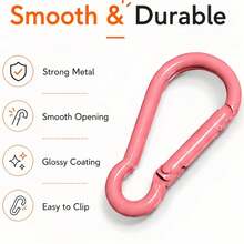 5/10/30/60/100pcs Candy Color Lobster Clasp Key Ring Spring Hook DIY Bag Keychain Jewelry Making Accessories Decoration - Multicolor - View 7