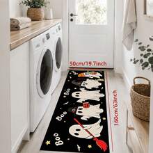 1/2pcs Halloween Ghost Pattern, Vintage Diatomaceous Earth Mat, Super Absorbent, Non-Slip, Perfect For Bathroom, Kitchen And Dining Room, Quick Dry, Machine Washable, Perfect Gift For Home Decor And Bathroom Mat - Multicolor - View 9