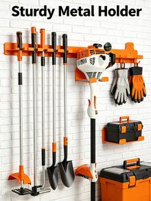 Heavy-Duty Metal Eater Hangers - Wall-Mounted Trimmer Rack For Garage, Lawn And Hedge Trimmer Tool Organizer Hooks, Utility Hooks - Multicolor - View 3