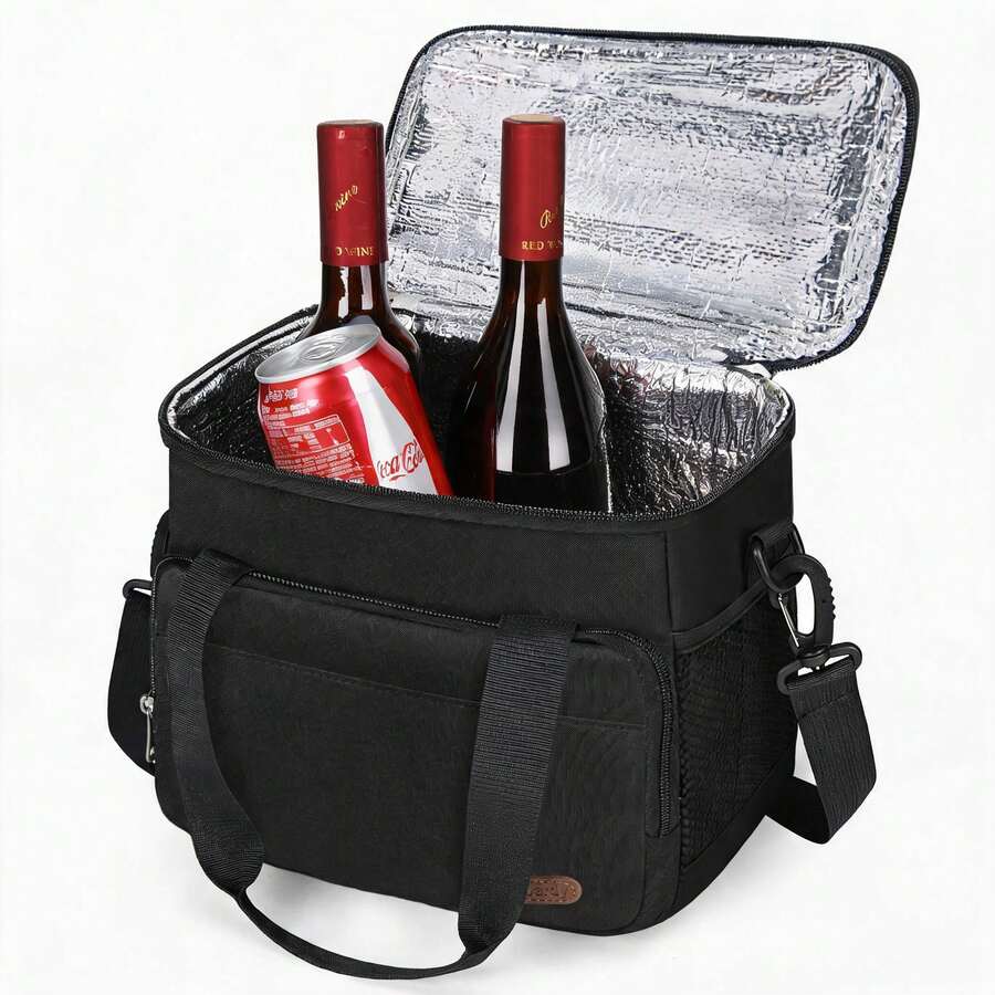 NEWHEY Unisex Double-Layer Insulated Lunch Bag, Reusable Large Capacity Leak-Proof Thermal Lunch Tote, Adult Size - Multicolor - View 1