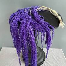 1/2/3/4/5/10pcs Artificial Hanging Amaranth Flowers, Floral Art, Hanging Floral Decor, Wedding Arch Decoration, Background Decoration - Purple - View 3