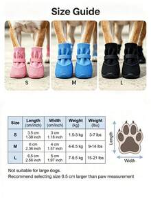 4pcs Random Style Waterproof Pet Dog Shoes, Anti-Slip Soft Sole Scratch-Resistant Washable Reusable Durable Paw Protectors, Suitable For Bichon, Corgi And Other Small To Medium Dogs, For Rainy, Snowy, Hot Road Outdoor Use - Multicolor - View 10