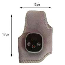 LUYAO Wireless Ankle Massager With Heating Function, Rechargeable Ankle Heating Pad Wrap, Portable Foot Massager, 5 Heating Levels And 3 Vibration Modes, 1100mAh - Grey - View 8