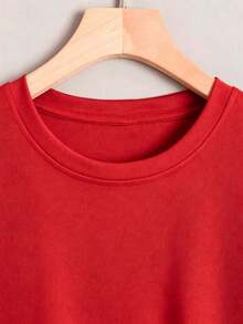 Men T-Shirt Co-Ords - Red - View 4