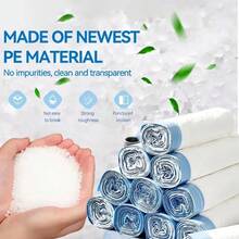 100pcs Cat Litter Box Liner Drawstring Bags, Suitable For Automatic Litter Boxes (Pet Waste Bags, Perfect For Litter Boxes, Automatic Litter Boxes And Self-Cleaning Litter Boxes, Also Can Be Used As Regular Trash Bags) - 100pcs - View 7