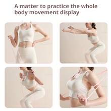 Flexible Silicone Yoga Resistance Band, High Elasticity Stretching Band, Suitable For Full Body Workout, Shoulder And Back Training, Home Gym Pilates Fitness Accessory - Multicolor - View 5