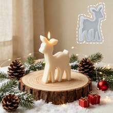 2PCS Christmas Deer Decorative Ornament Plaster Resin Mold, Aromatherapy Candle Mold, Perfect For Christmas Holiday Atmosphere Decoration Making, Suitable For Handmade Crafts, Reusable - Deer Mold - View 8
