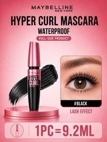 Maybelline Maskara Tahan Air Meibole #Hitam 9.2ml, Aplikasi Satu Sapuan untuk Bulu Mata Bervolume dan Lentik, Anti Luntur, Perlindungan 4-in-1 (Tahan Air/Tahan Keringat/Tahan Air Mata), Cocok untuk Pemula - Hitam - View 4