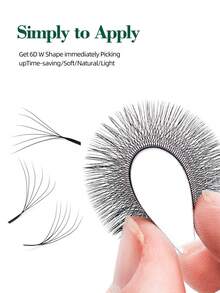yelix 5D 6D 7D 8D W-Shape Premade Lash Clusters 8-15mm Mix, Automatic Flowering Faux Mink False Eyelashes, Natural Soft Dense Volume Individual Lashes, Fluffy Lash Extensions For Salon DIY Daily Makeup - View 2